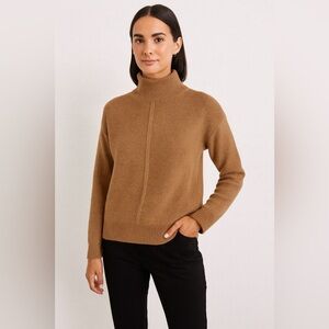 Madison Avenue New York Camel Brown Merino Wool Sweater Made in Italy